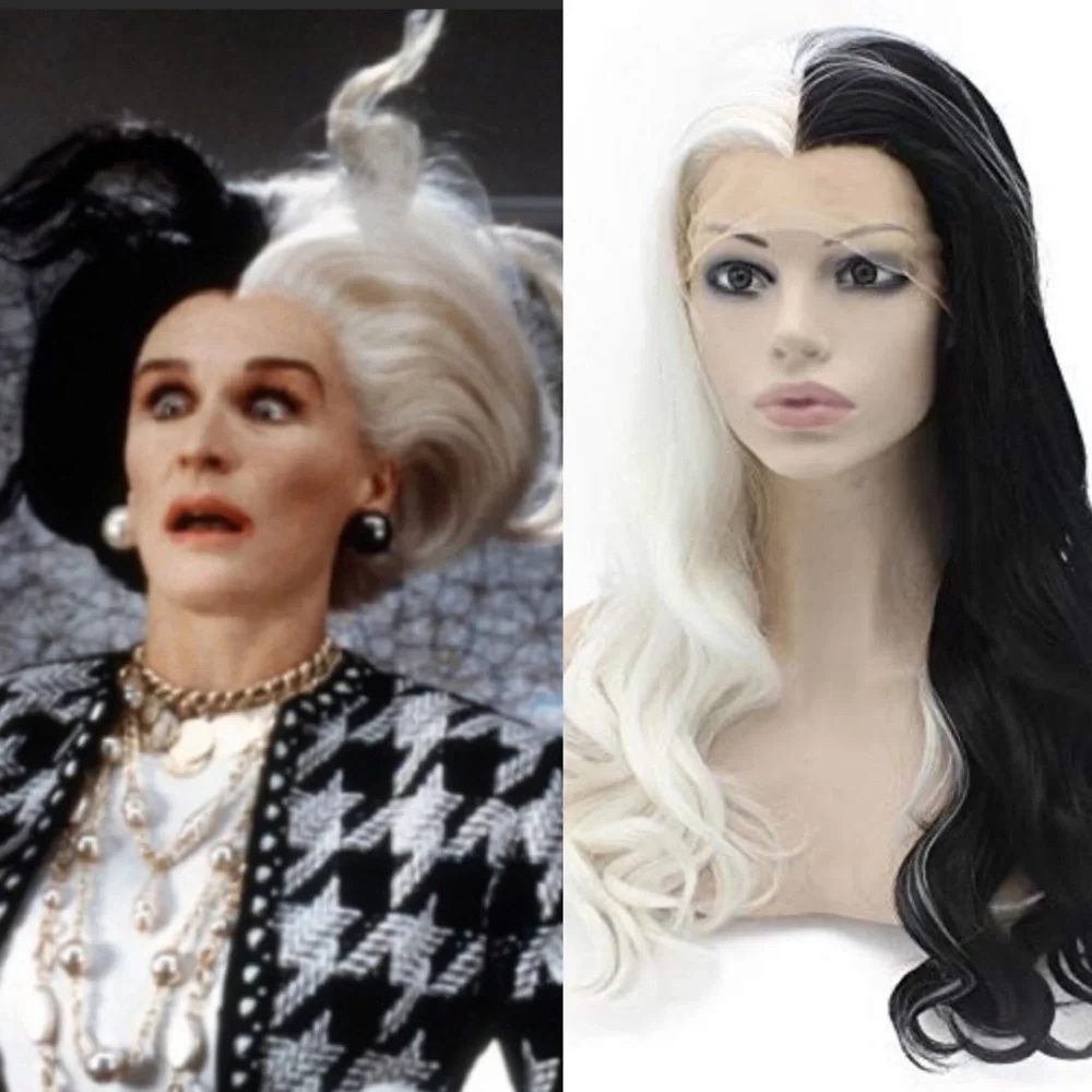 💕CRUELLA D 24” LACE FRONT WIG 💕 NEW